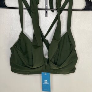 Cupshe Olive Green Swim Top